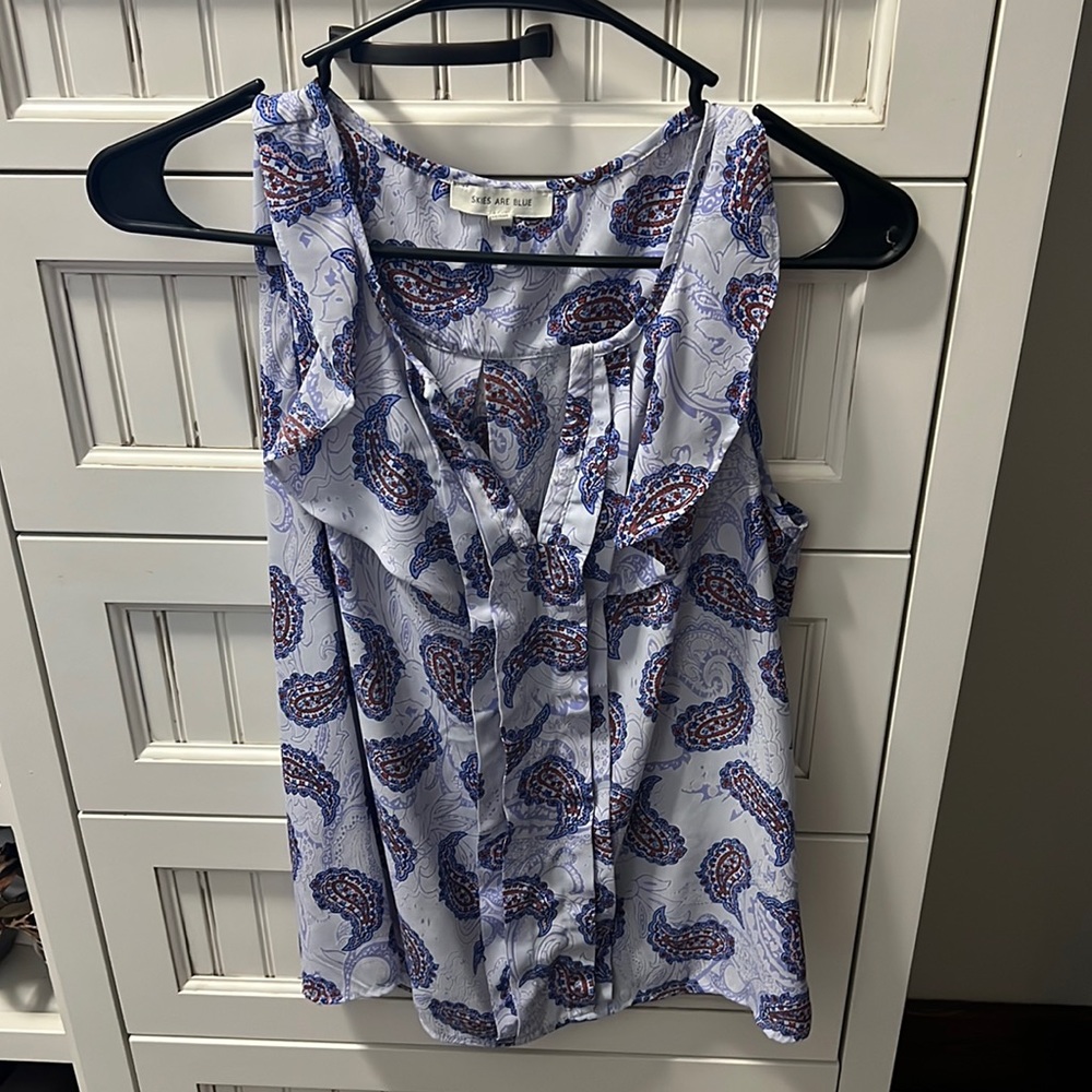 Tank top with ruffle detail
